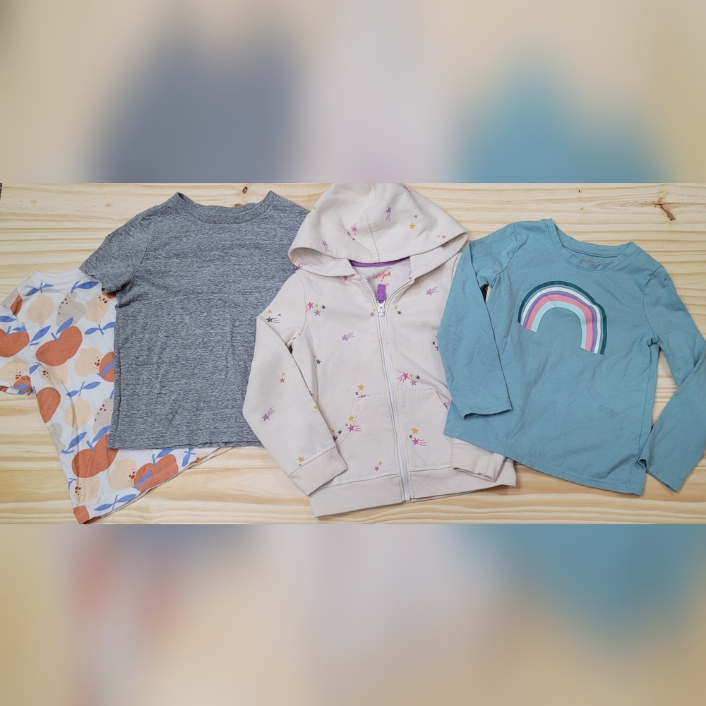 Cat & Jack Cream Hoodie with Star Print